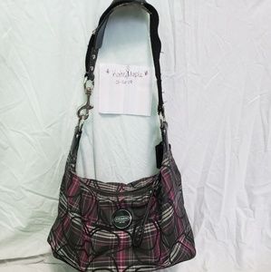 Coach Tartan Pink/Black Hobo H1126-F17709